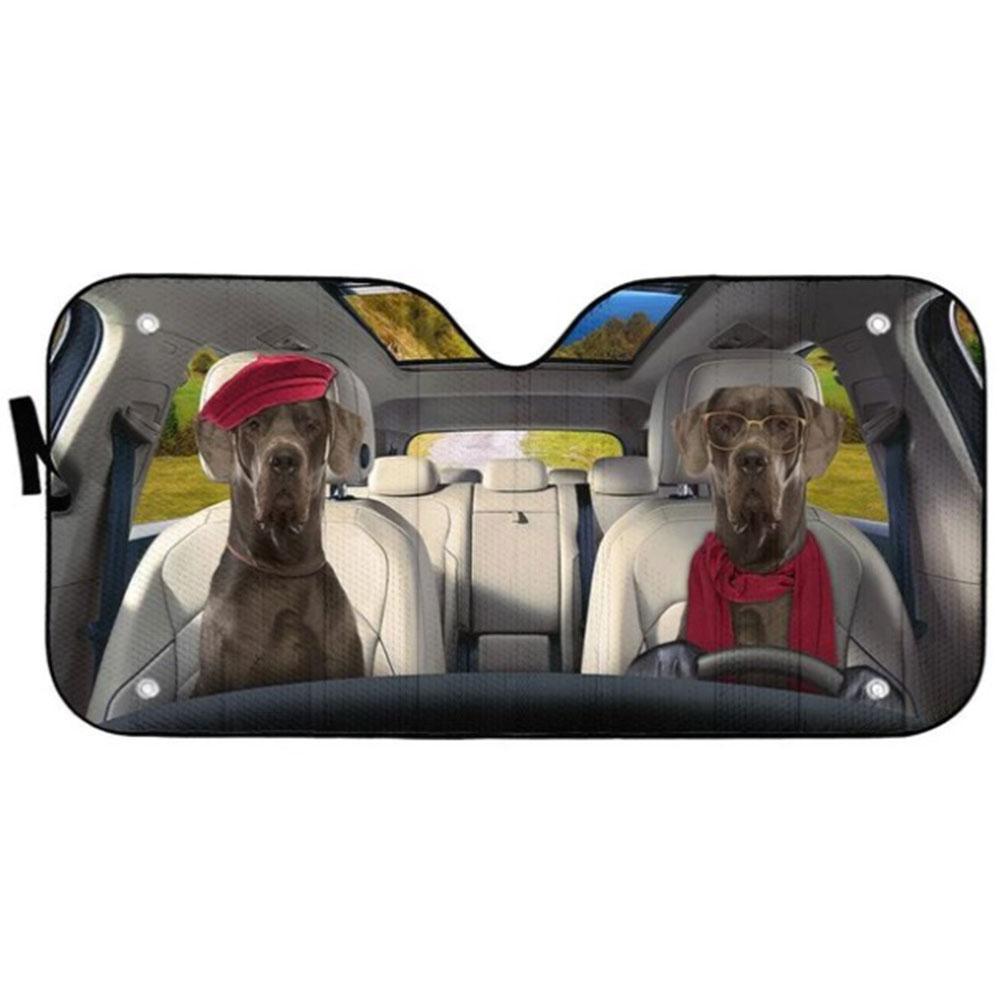 Great Dane Couple Dog Car Auto Sun Shades Windshield Accessories Decor Gift