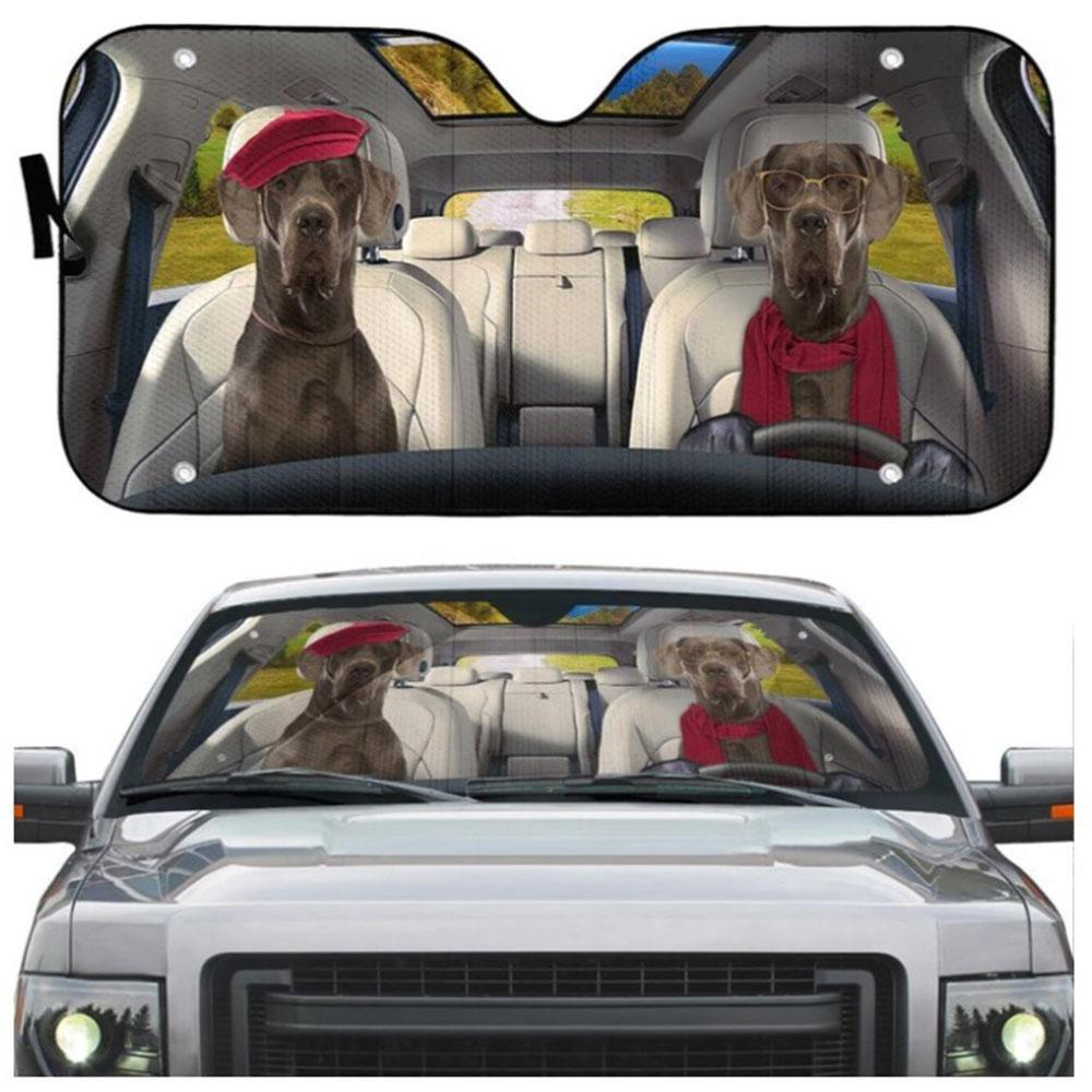 Great Dane Couple Dog Car Auto Sun Shades Windshield Accessories Decor Gift