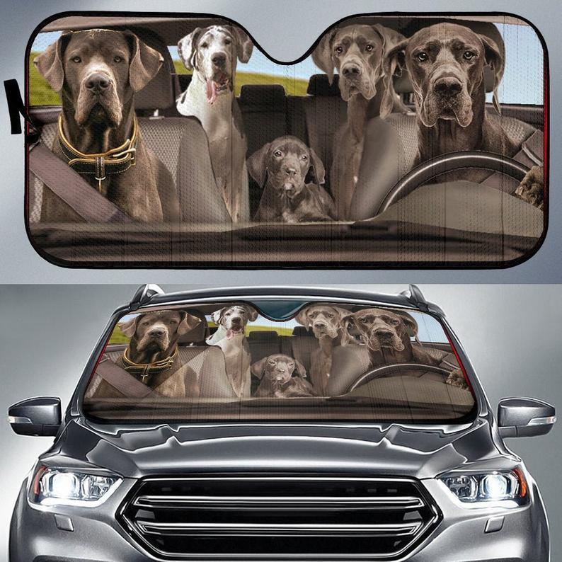 Great Dane Dogs 3 Auto Sun Shade, Dog Design, Car Sun Shade, Car Decor ...