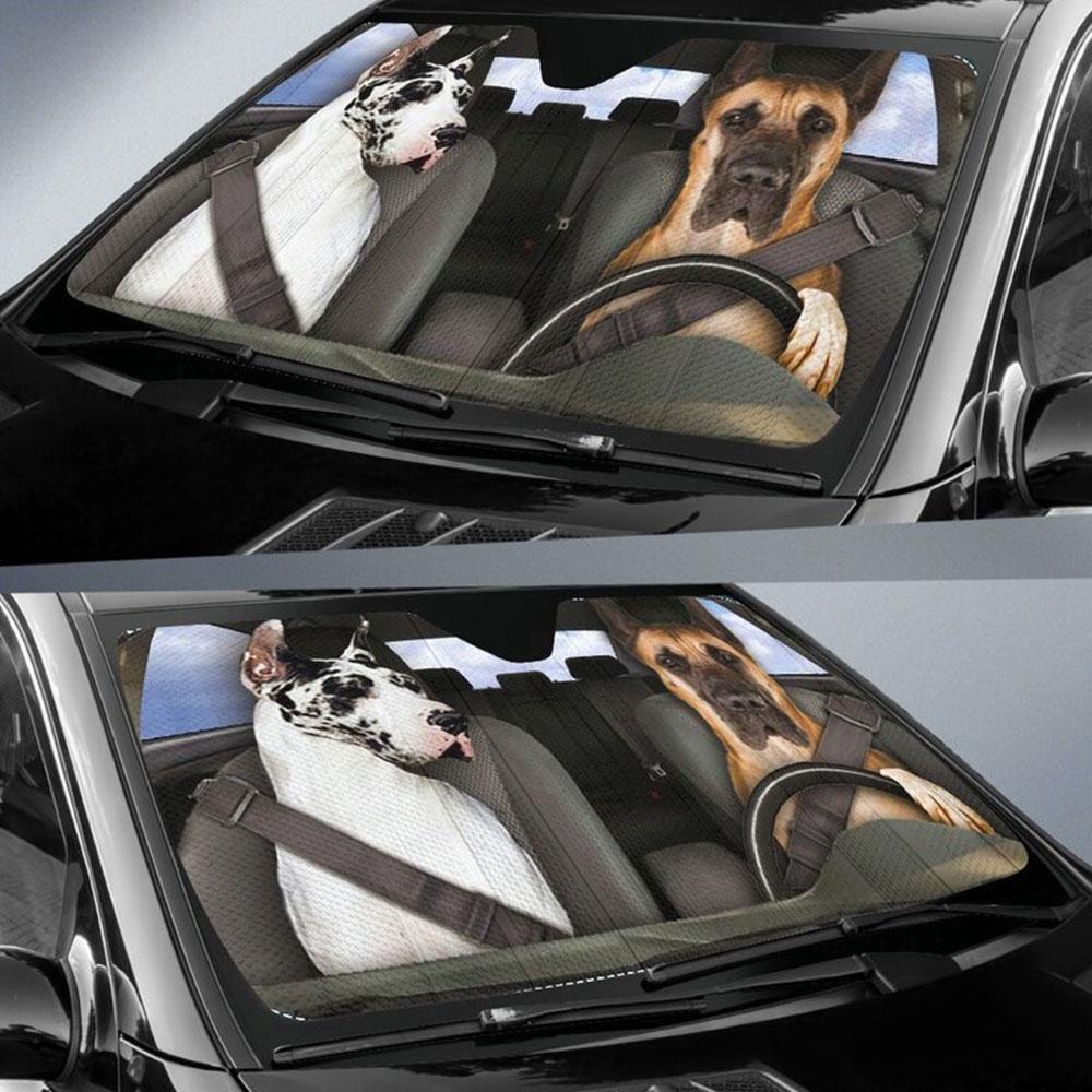 Great Dane Dogs Car Auto Sun Shades Windshield Accessories Decor Gift