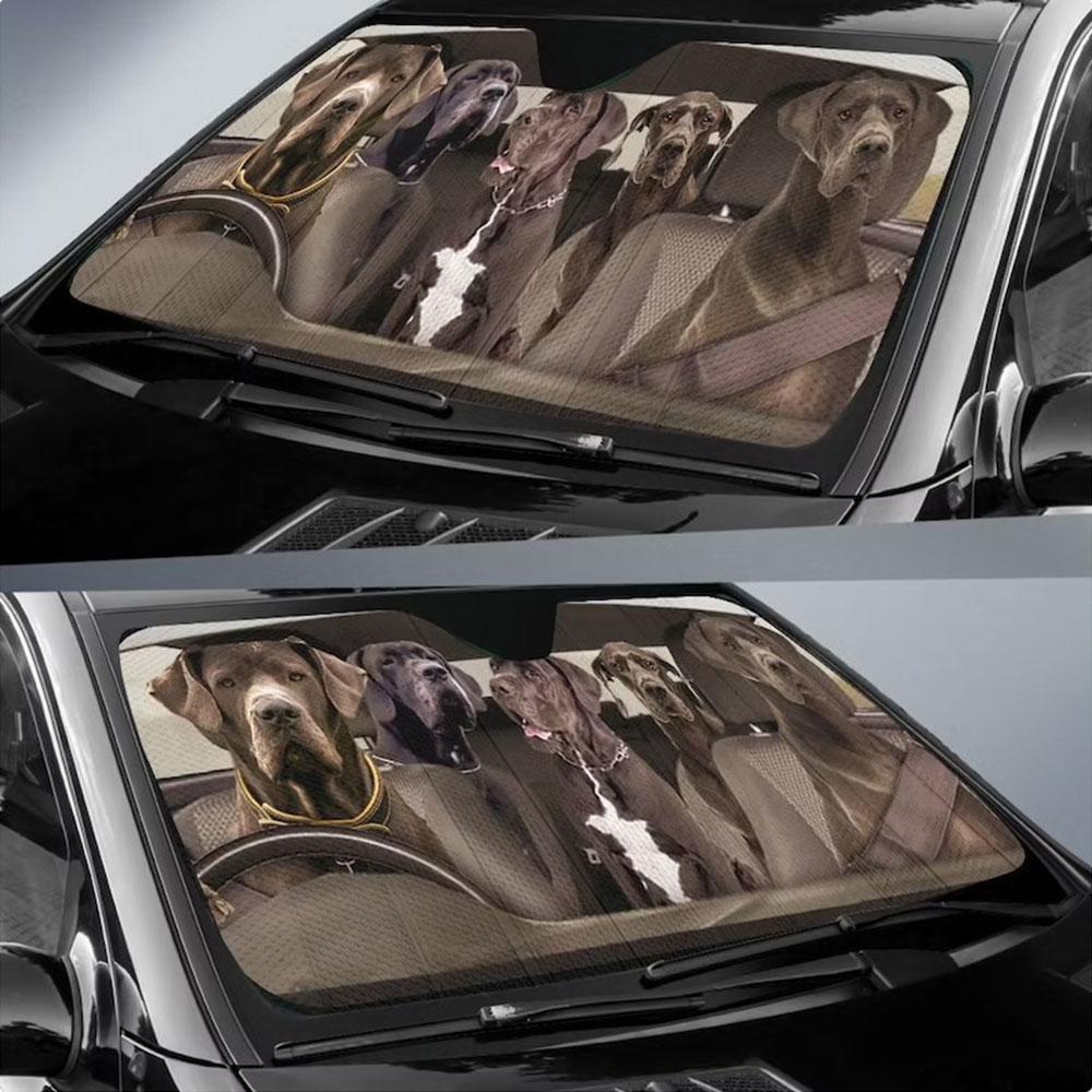 Great Dane Dogs Family Car Auto Sun Shades Windshield Accessories Decor Gift