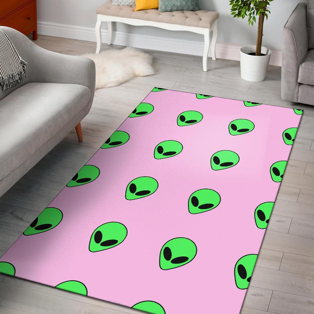 Green Alien Area Rug Carpet