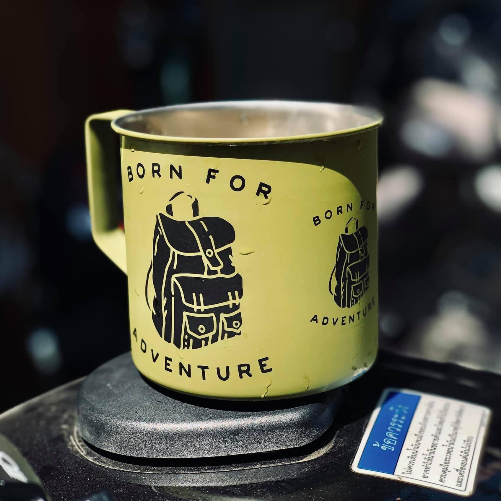 Green Born For Adventure Camping Campfire Travel Mugs 2021
