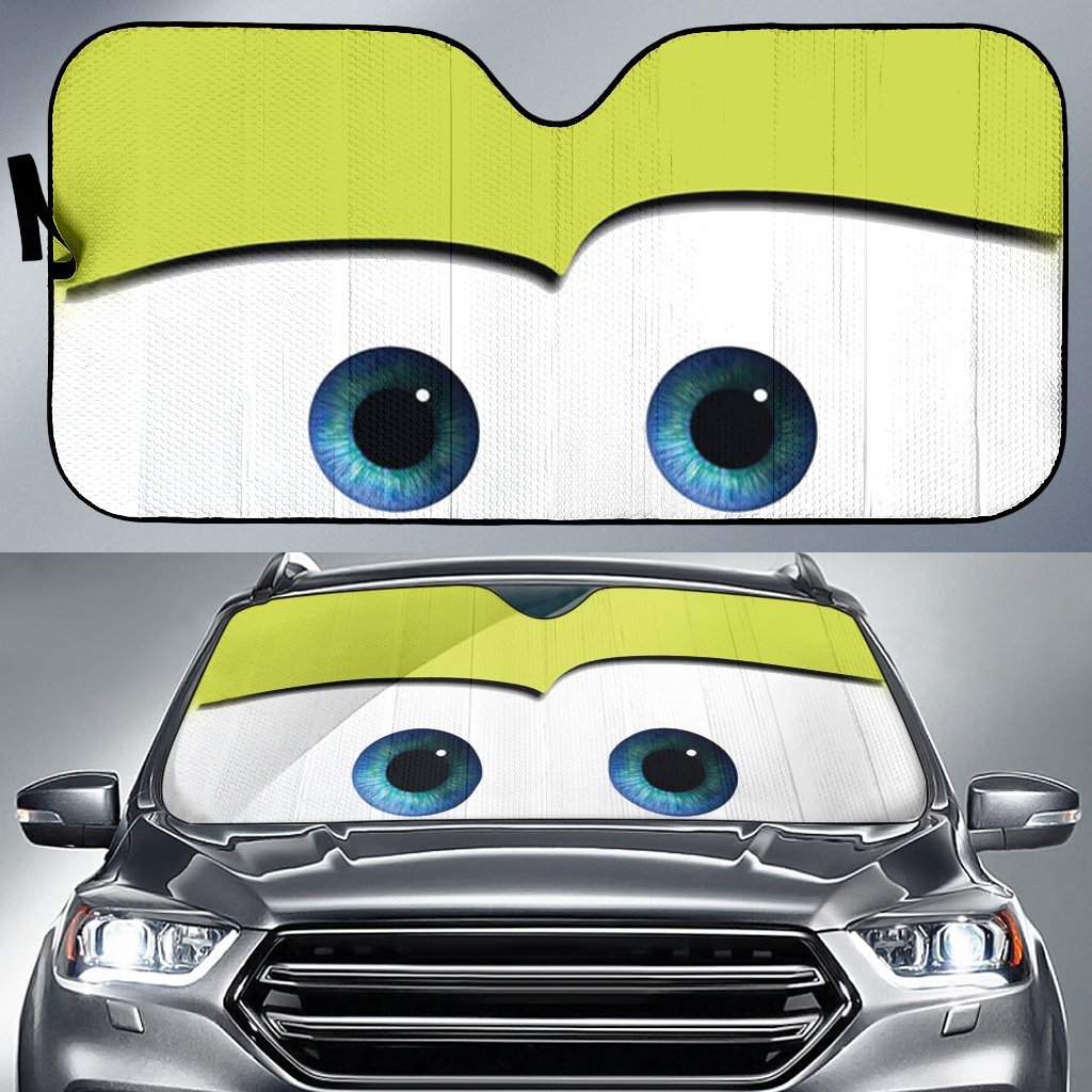 Green Eyes Cartoon Funny Car Auto Sun Shades Windshield Accessories Decor Gift