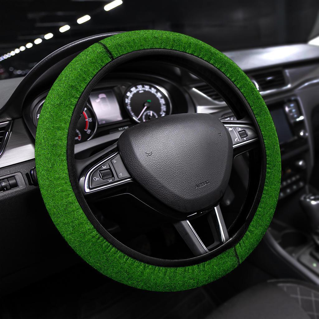 Green Grass Premium Car Steering Wheel Cover