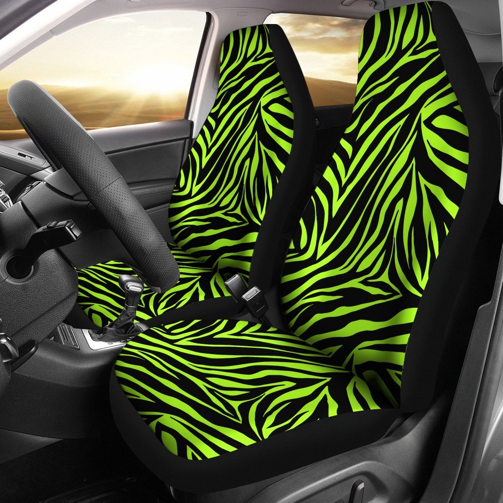 Green Zebra Seat Covers