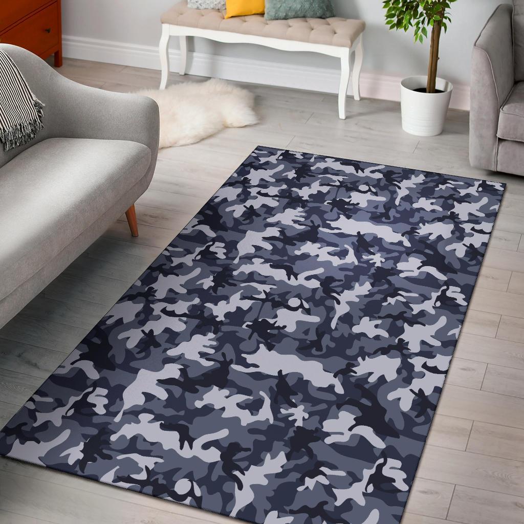 Grey Camouflage Area Rug Carpet