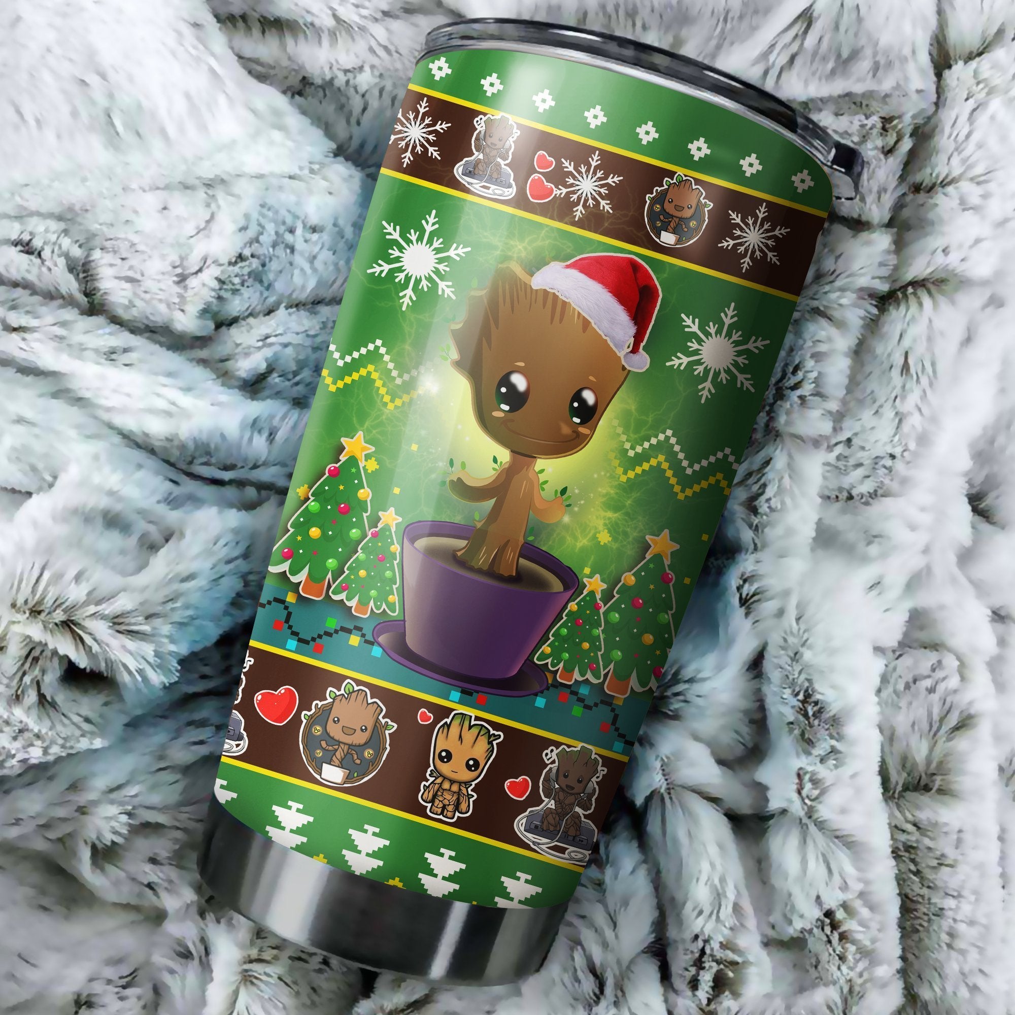 Groot Christmas Tumbler Perfect Birthday Best Gift Stainless Traveling Mugs 2021