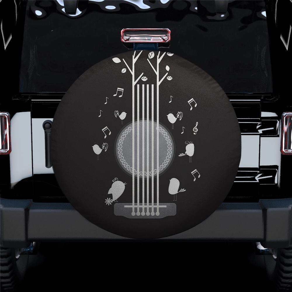 Guitar Strings And Singing Birds Spare Tire Cover Gift For Campers