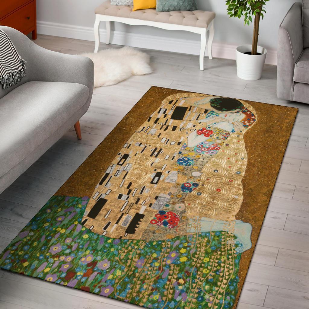 Gustav Klimt The Kiss Area Rug Carpet