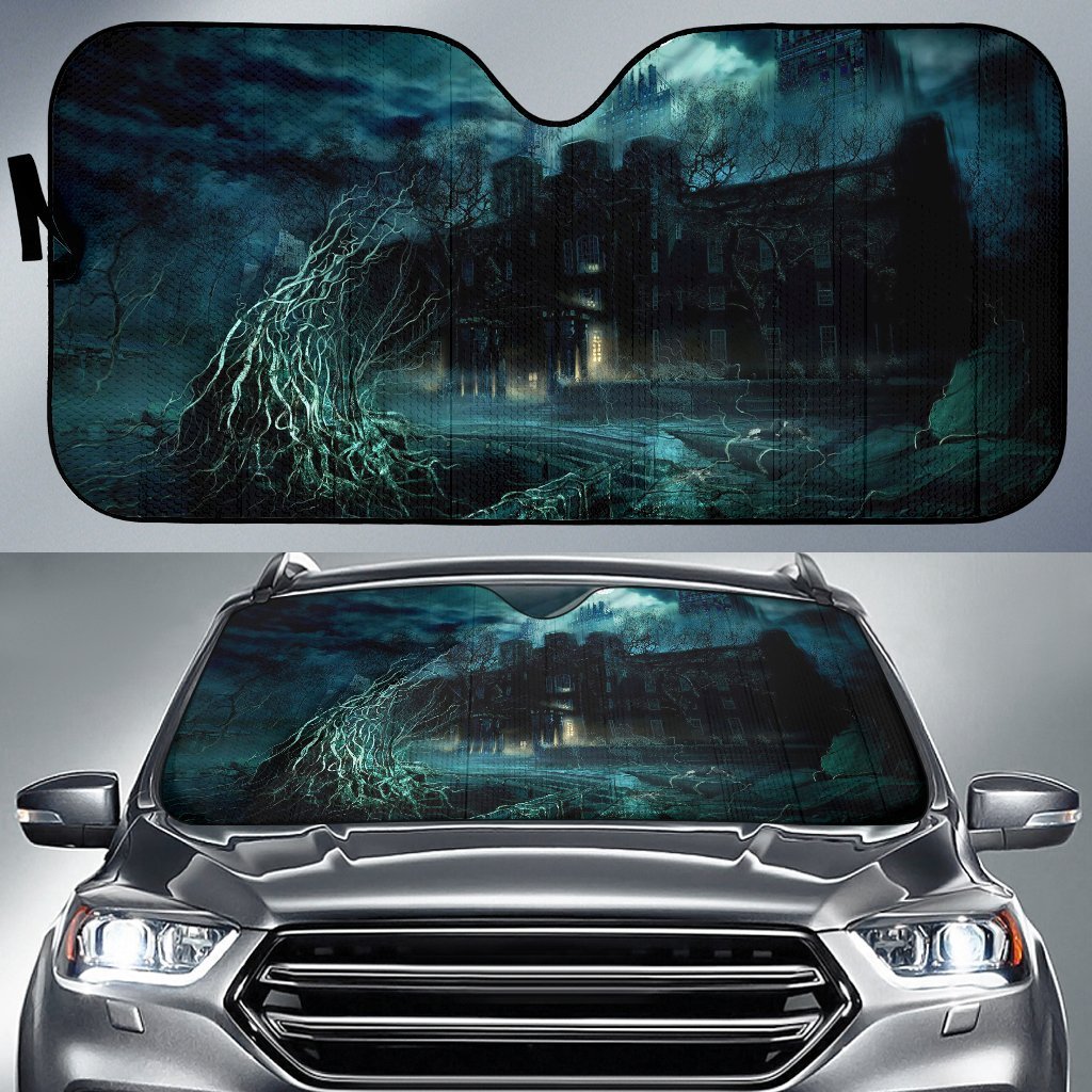 Halloween Haunted Castle Sun Shade Gift Ideas 2022