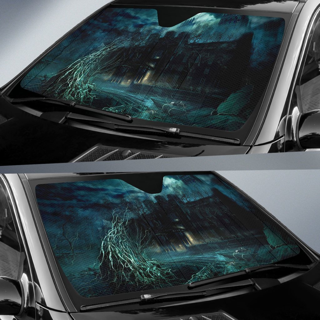 Halloween Haunted Castle Sun Shade Gift Ideas 2022