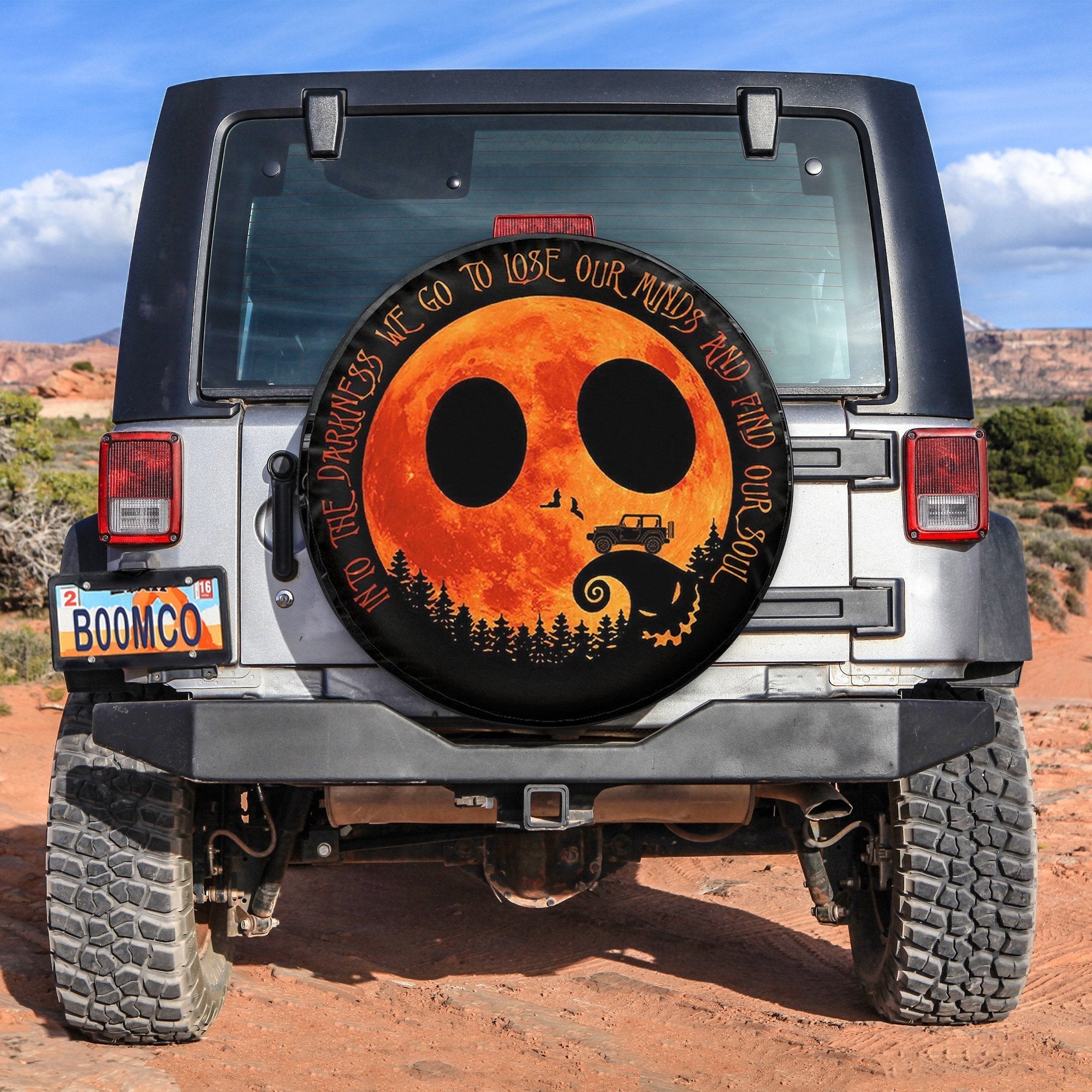 Halloween Jeep Into The Darkness We Go Christmas Gift Spare Tire Cover Gift For Campers