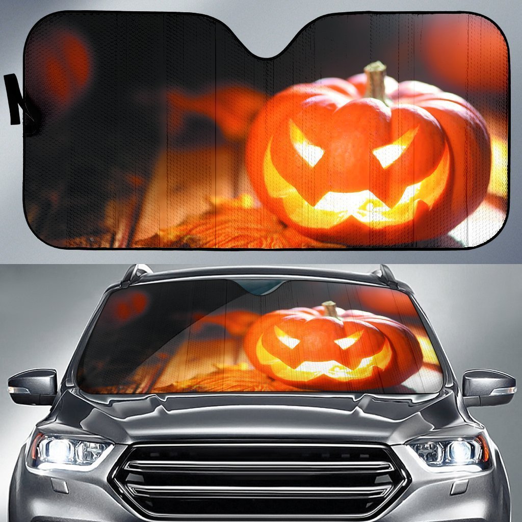 Halloween Pumpkin Auto Sun Shade Amazing Best Gift Ideas 2022