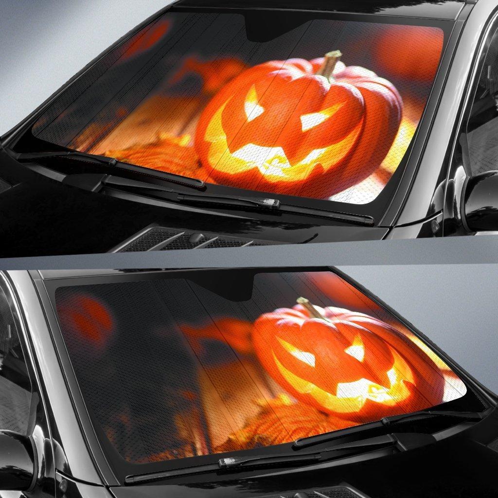 Halloween Pumpkin Auto Sun Shade Amazing Best Gift Ideas 2022