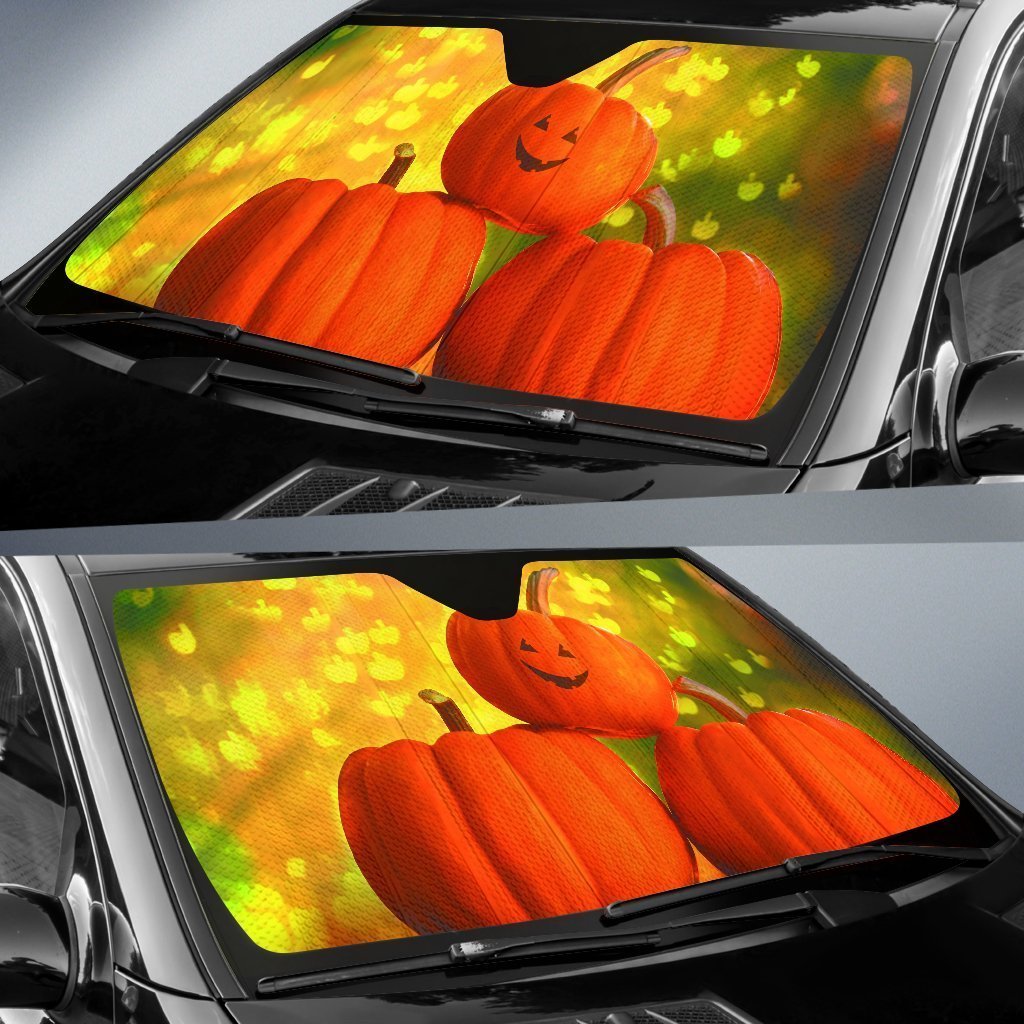 Halloween Pumpkin Car Sun Shade Amazing Best Gift Ideas 2022
