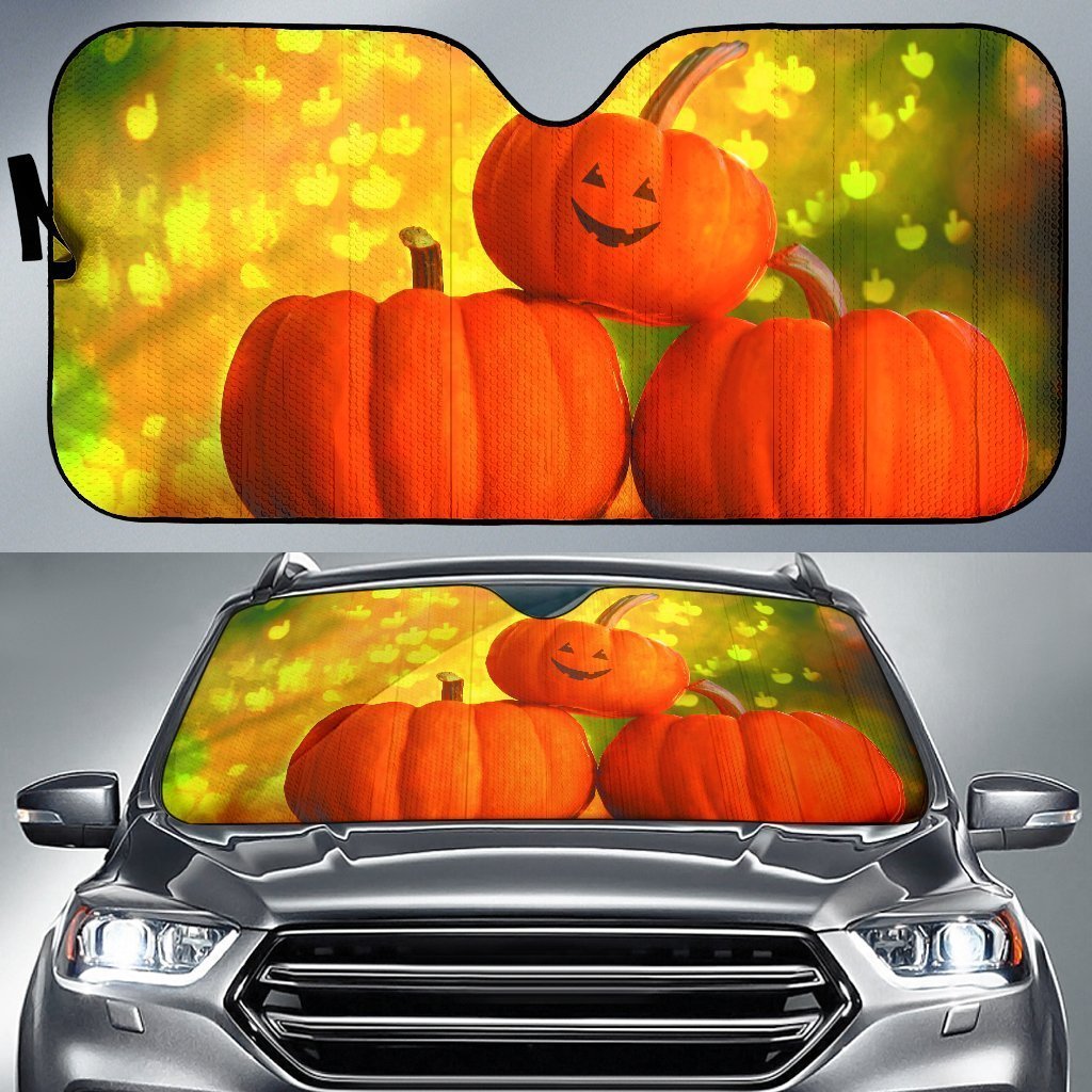 Halloween Pumpkin Car Sun Shade Amazing Best Gift Ideas 2022