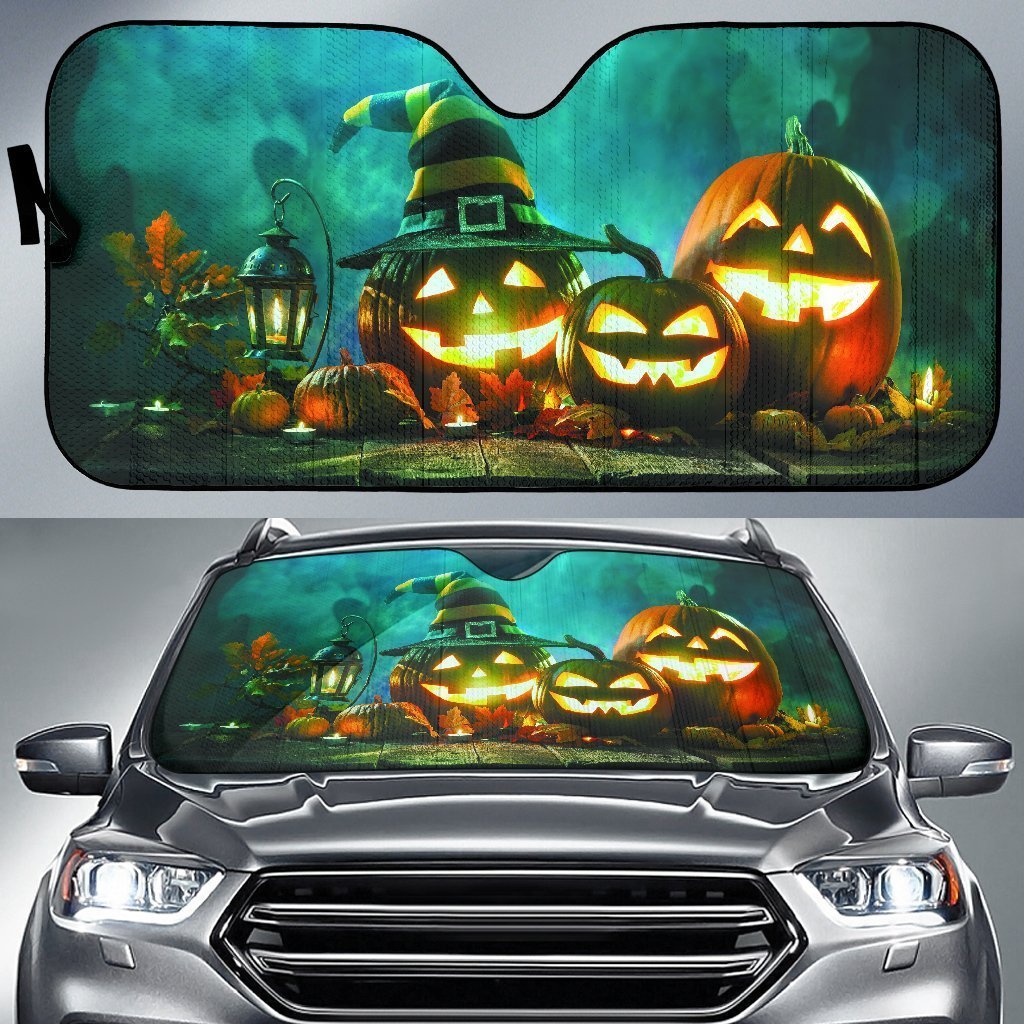 Halloween Pumpkin Car Sun Shades Amazing Best Gift Ideas 2022