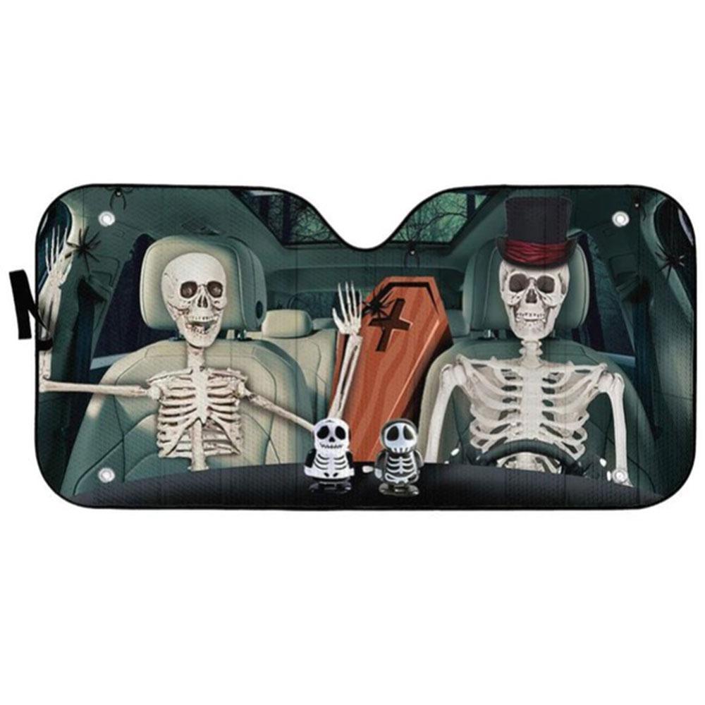 Halloween Skeleton Custom Car Auto Sun Shades Windshield Accessories Decor Gift