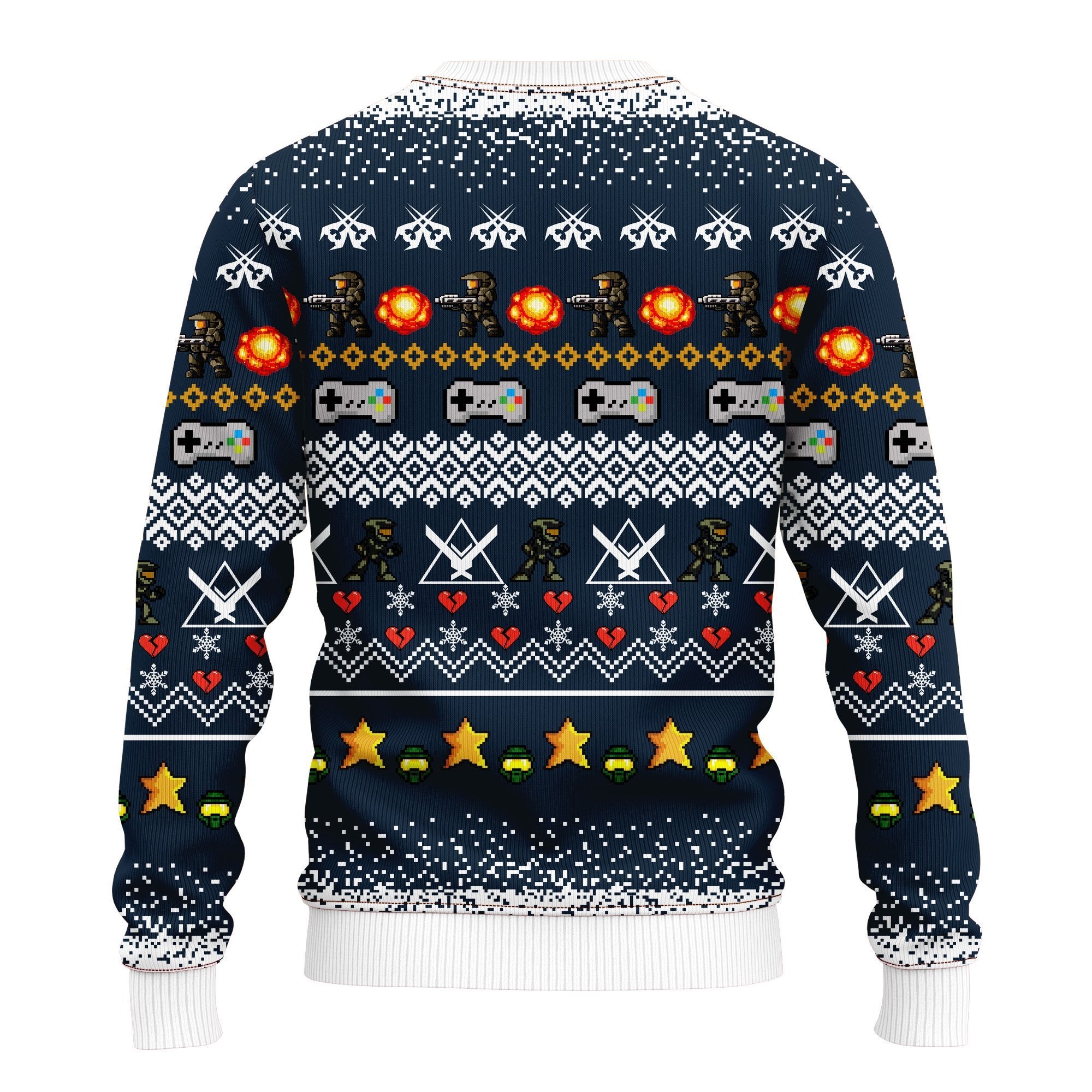 Halo 3D Ugly Christmas Sweater Amazing Gift Idea Thanksgiving Gift