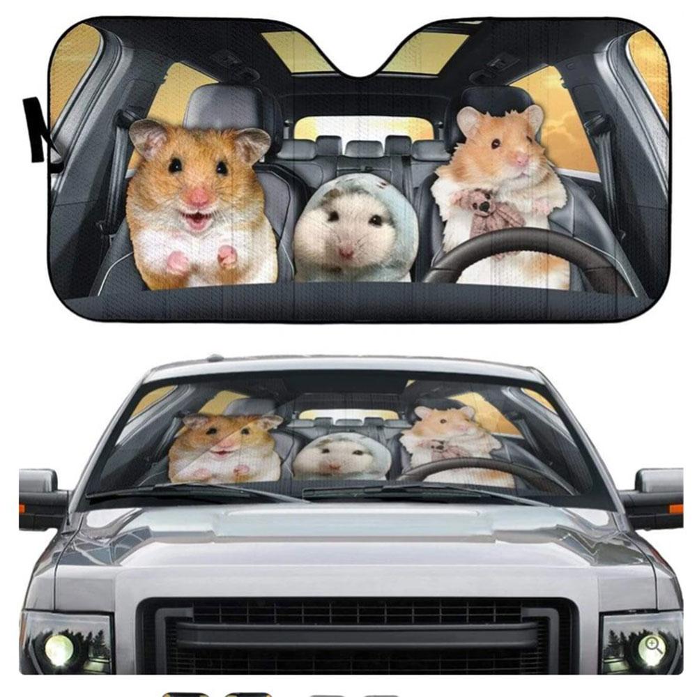 Hamsters Family Custom Car Auto Sun Shades Windshield Accessories Decor Gift