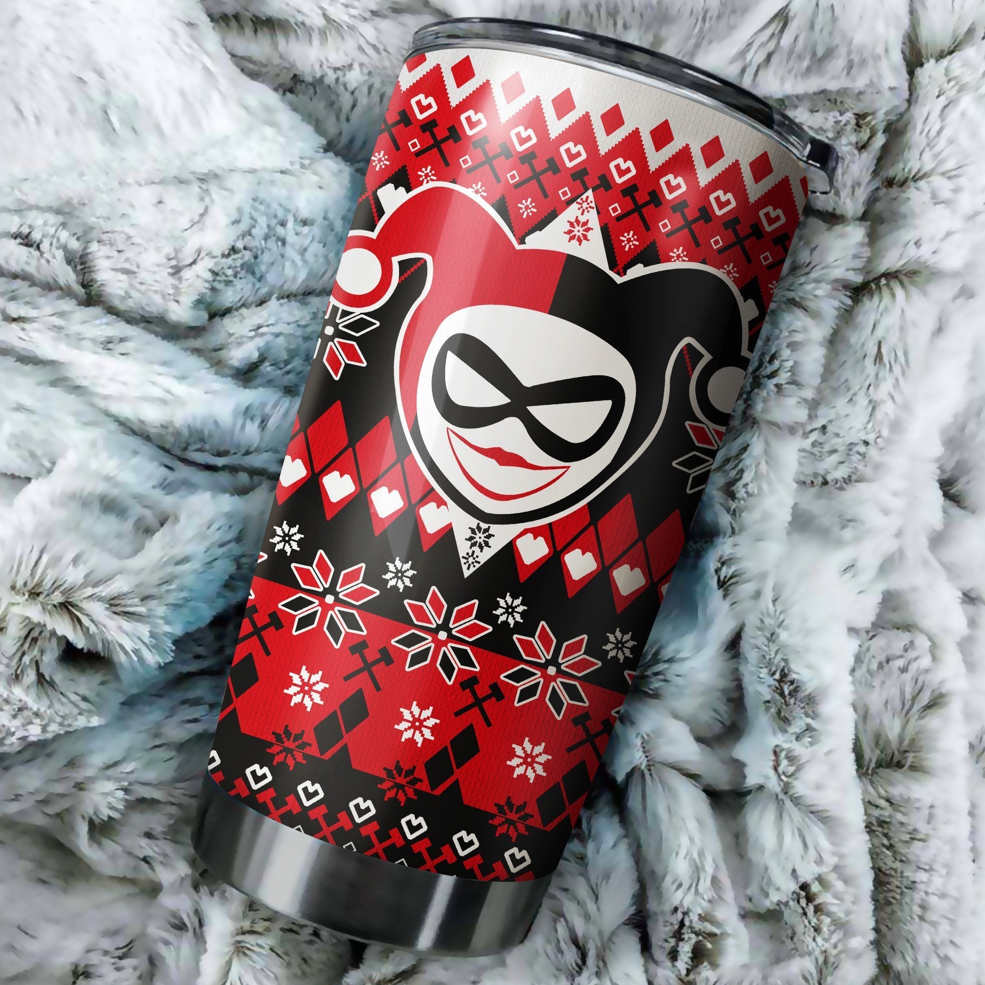 Harley Quinn Christmas Tumbler Perfect Birthday Best Gift Stainless Traveling Mugs 2021