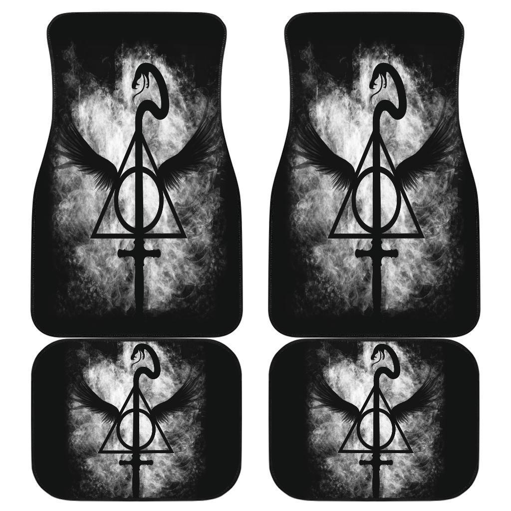 Harry Potter Emblems In Dark Them Car Floor Mats