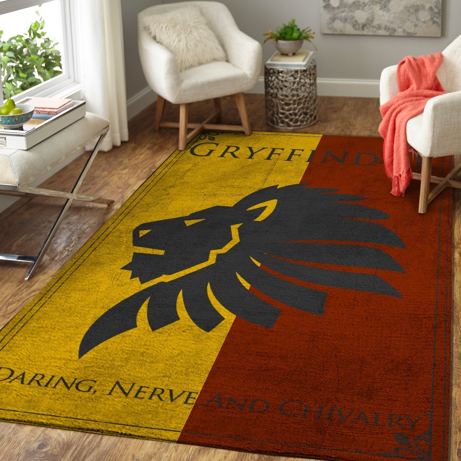 Harry Potter Gryffindor Area Rug Home Decor Bedroom Living Room Decor