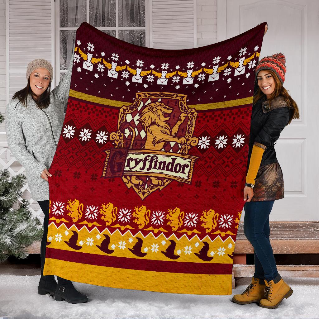 Harry Potter Gryffindor Ugly Christmas Custom Blanket Home Decor
