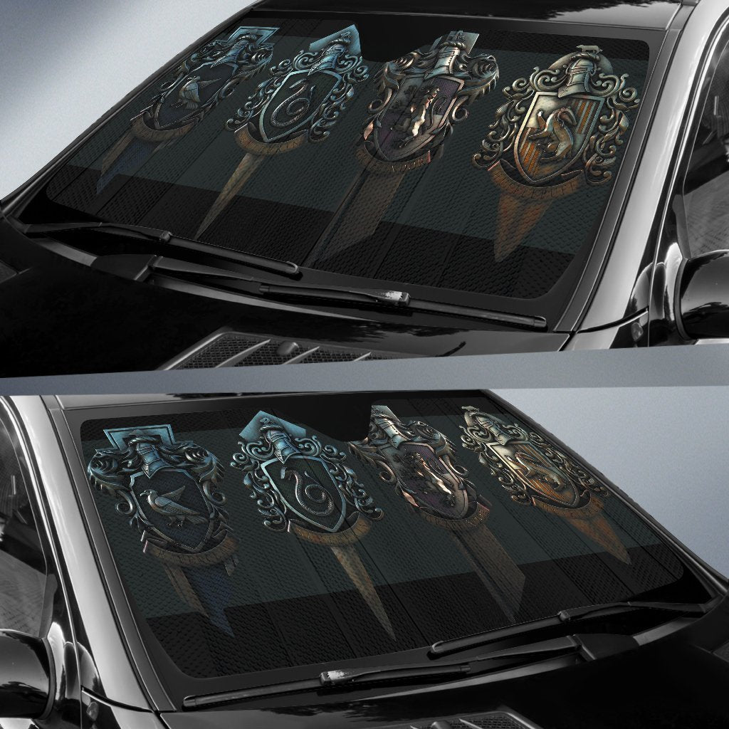 Harry Potter Hogwats Crest Car Sun Shade Amazing Best Gift Ideas 2022