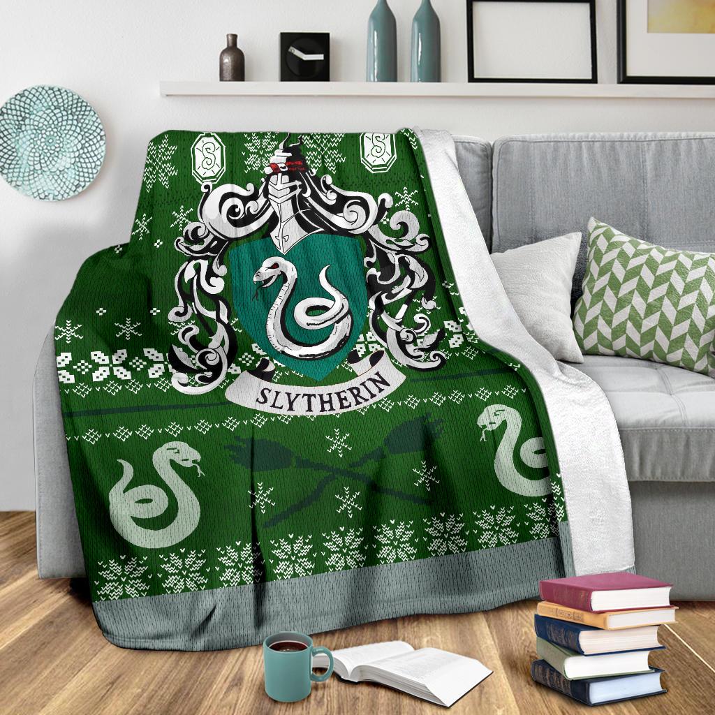 Harry Potter Slytherin Art Ugly Christmas Custom Blanket Home Decor