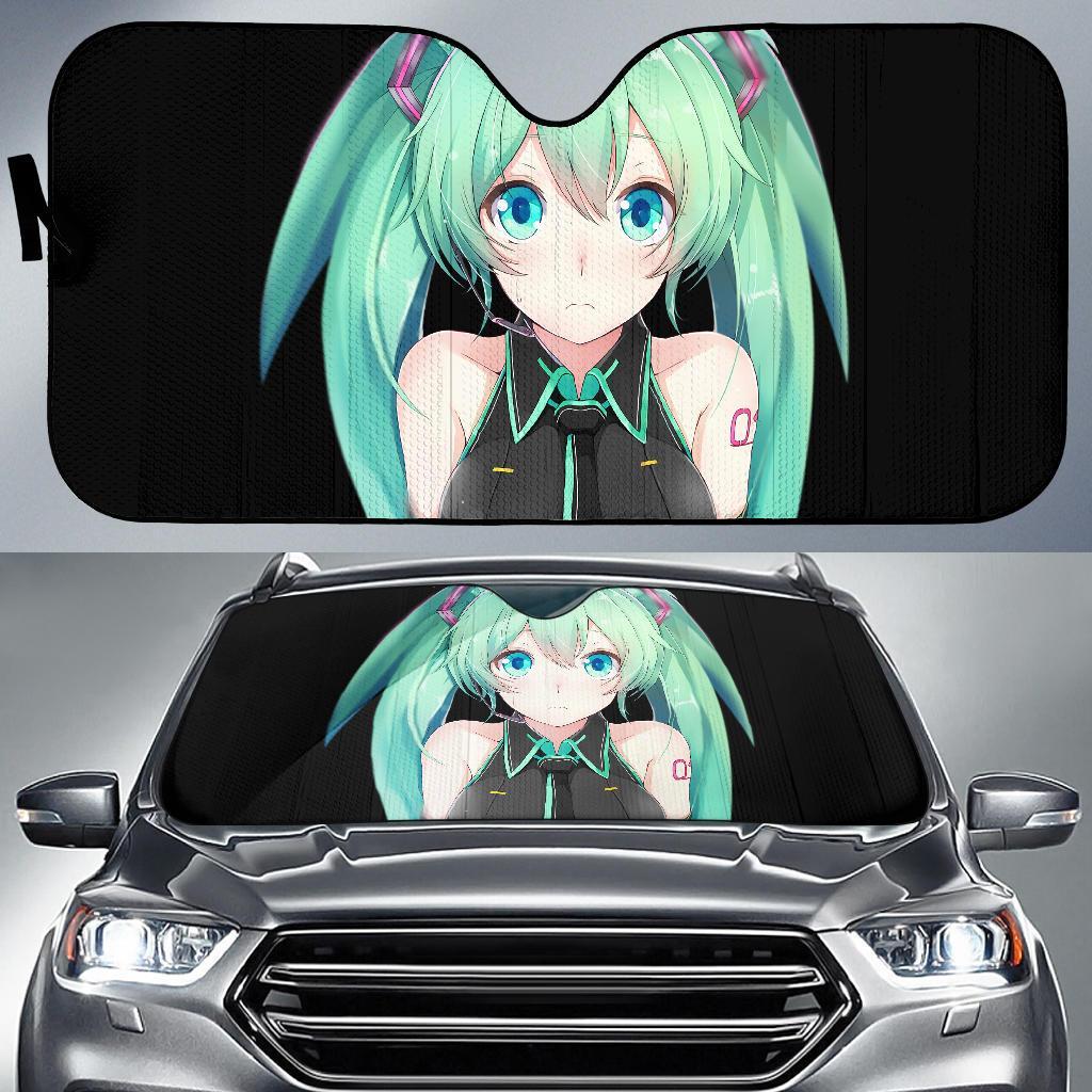 Hatsune Miku Vocaloid Anime Girl 4K Car Sun Shade Gift Ideas 2022