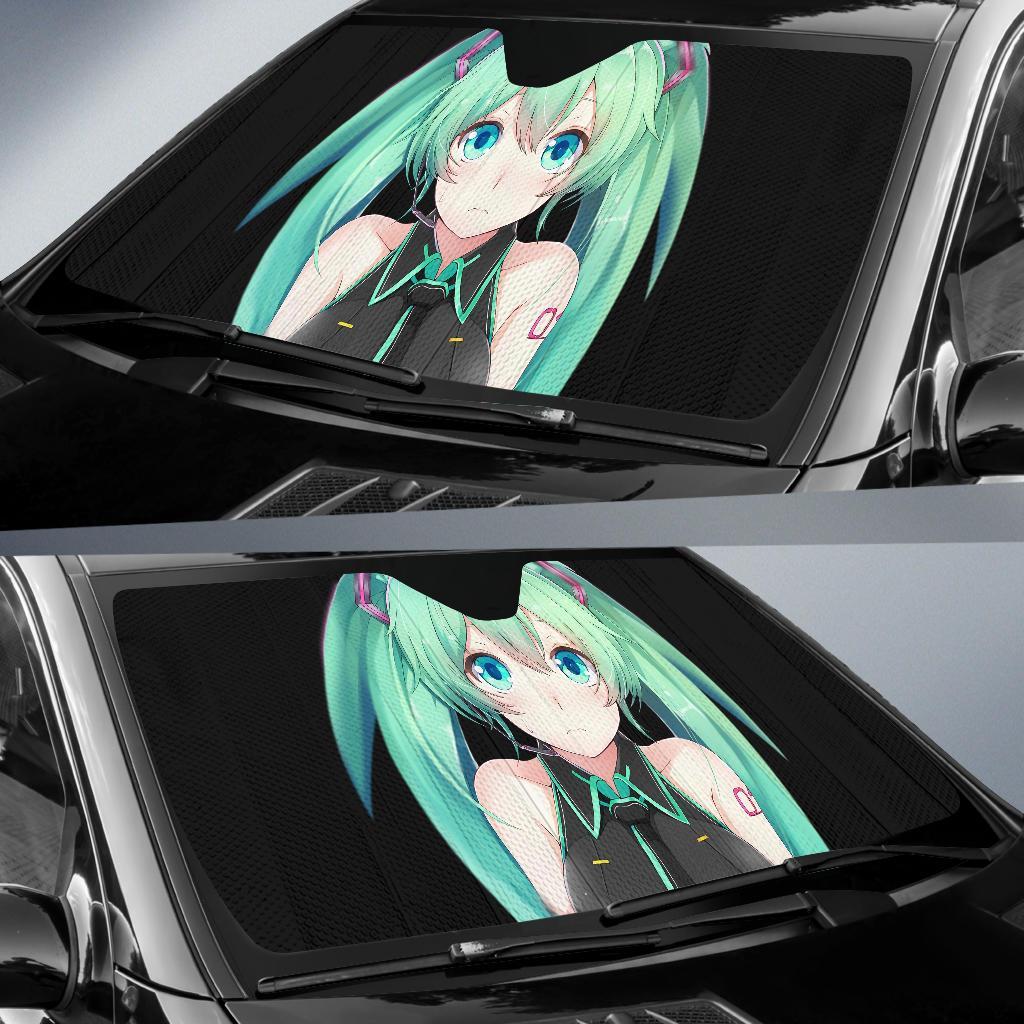 Hatsune Miku Vocaloid Anime Girl 4K Car Sun Shade Gift Ideas 2022