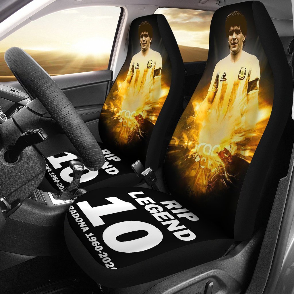 Hd Art Rip Legend Diego Armando Maradona 10 Rip 1969 2022 Car Seat Covers Gift For Fooball