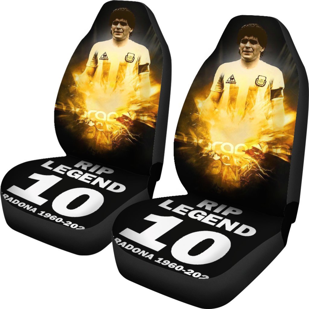 Hd Art Rip Legend Diego Armando Maradona 10 Rip 1969 2022 Car Seat Covers Gift For Fooball