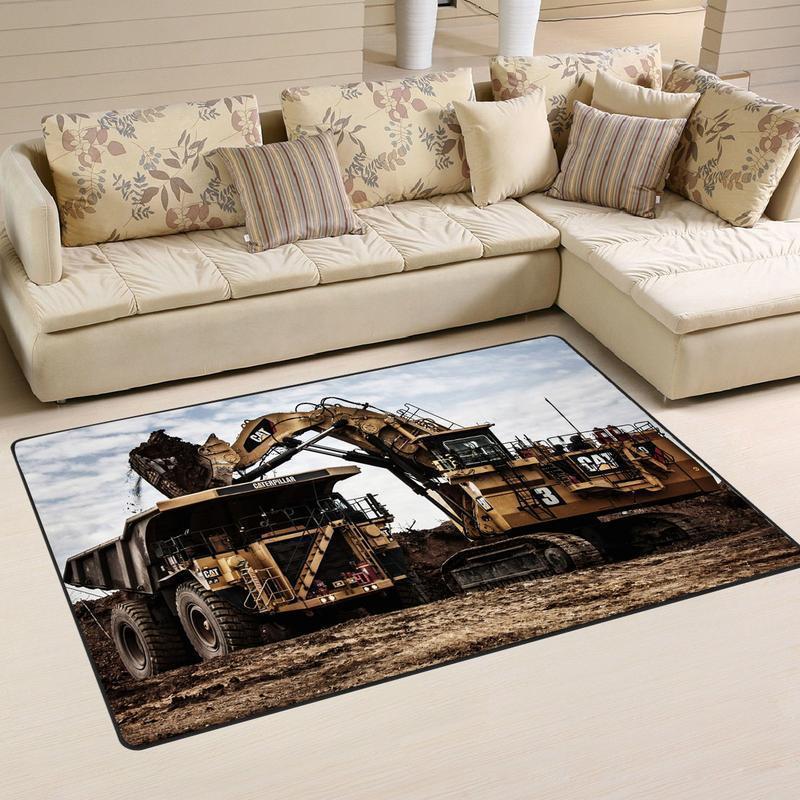 Heavy Equipment Area Rug 01307 Home Decor Bedroom Living Room Decor