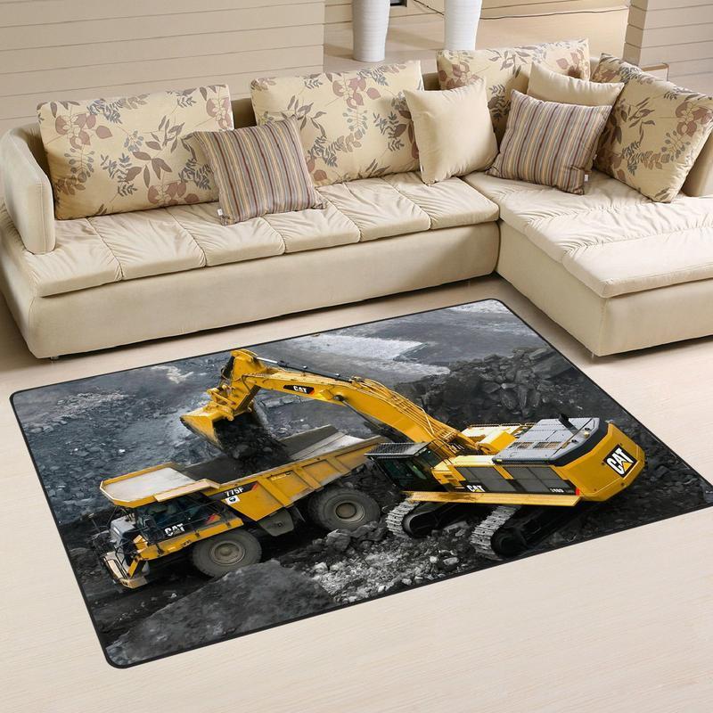 Heavy Equipment Area Rug 01308 Home Decor Bedroom Living Room Decor