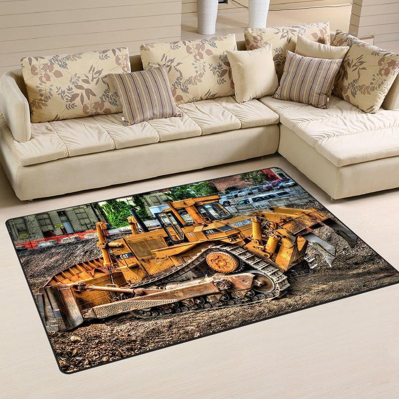 Heavy Equipment Area Rug 01736 Home Decor Bedroom Living Room Decor