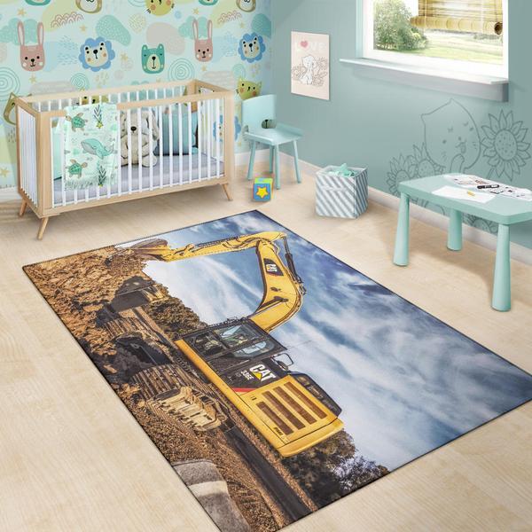 Heavy Equipment Area Rug 01749 Home Decor Bedroom Living Room Decor