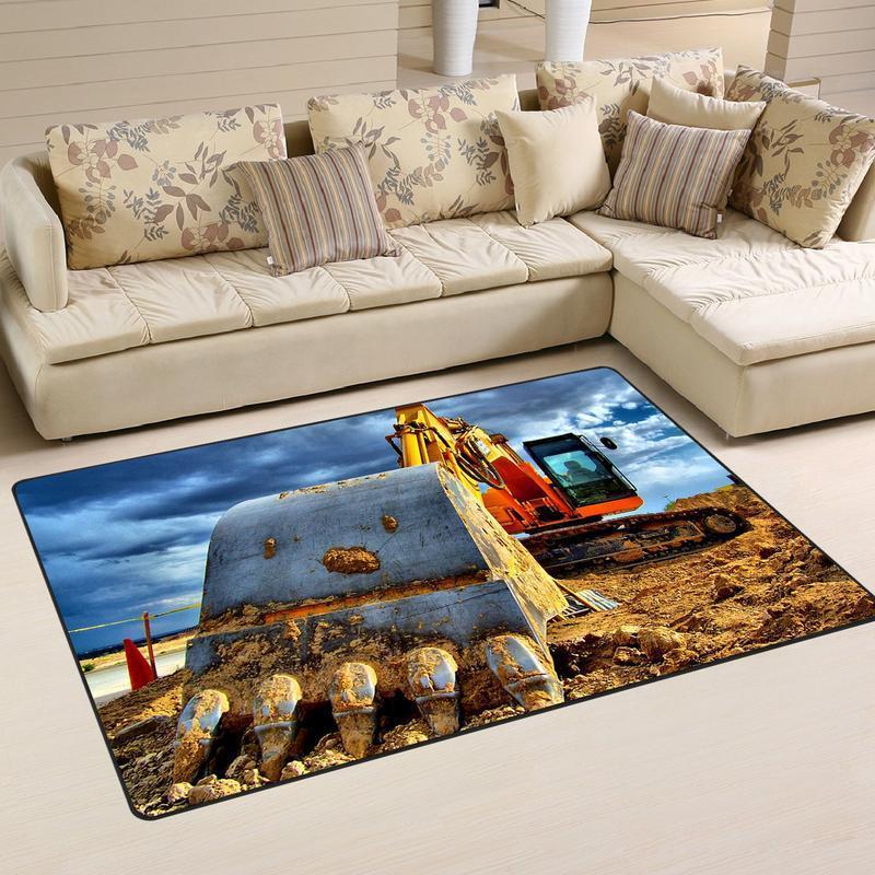 Heavy Equipment Area Rug 01926 Home Decor Bedroom Living Room Decor