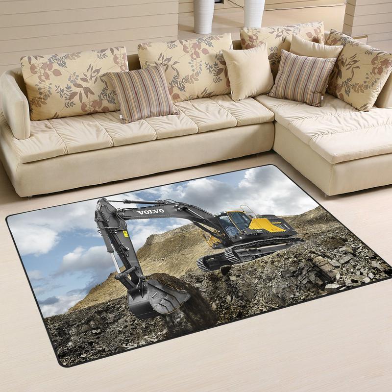 Heavy Equipment Area Rug 02070 Home Decor Bedroom Living Room Decor