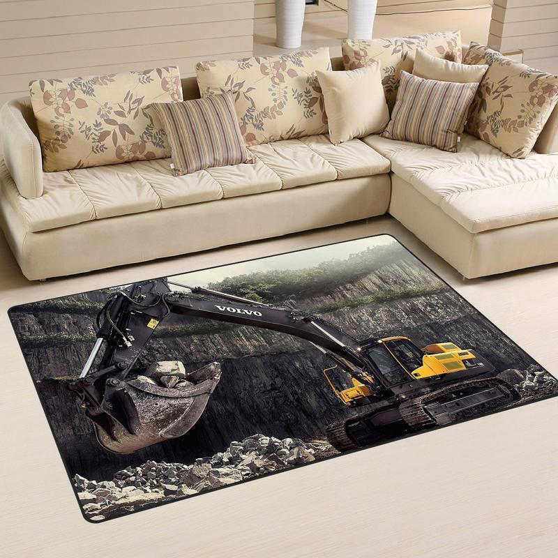 Heavy Equipment Area Rug 02172 Home Decor Bedroom Living Room Decor