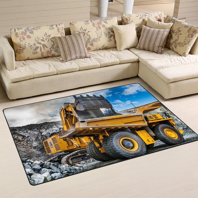 Heavy Equipment Area Rug 02184 Home Decor Bedroom Living Room Decor