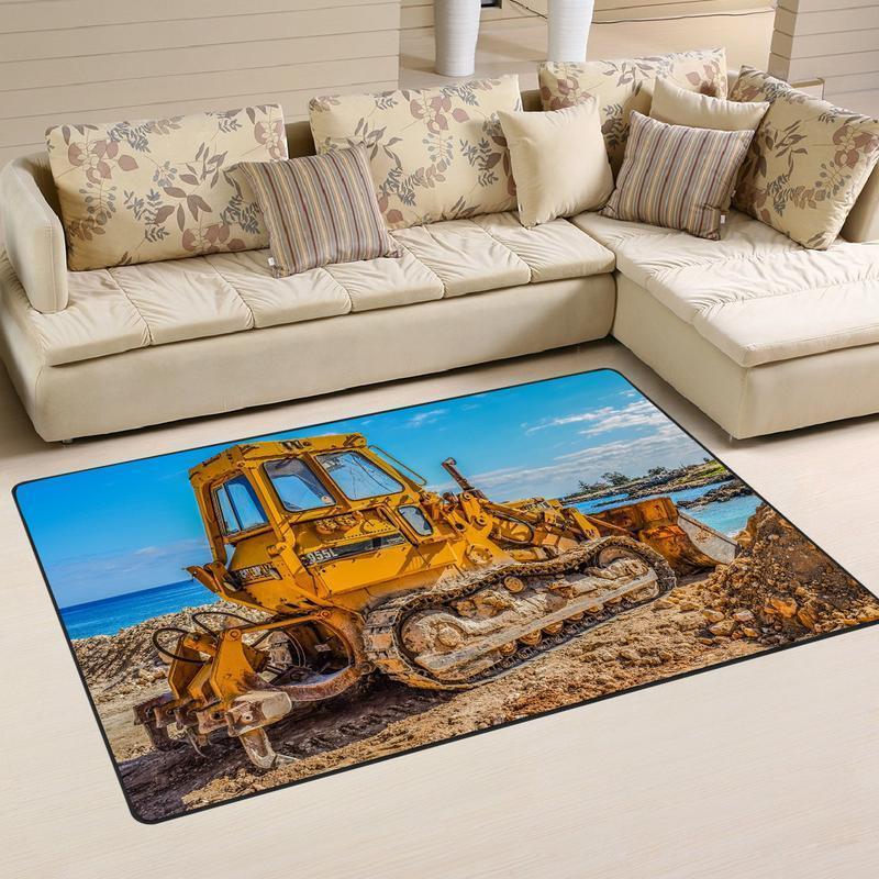 Heavy Equipment Area Rug 02231 Home Decor Bedroom Living Room Decor