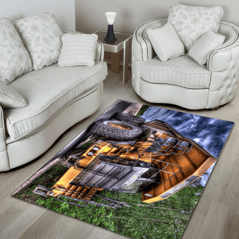 Heavy Equipment Area Rug 02355 Home Decor Bedroom Living Room Decor