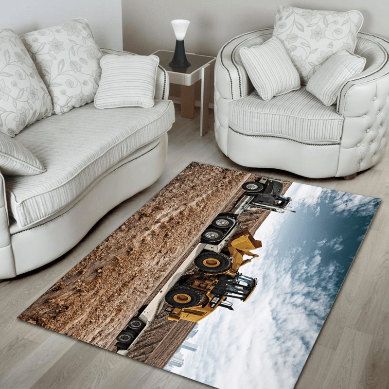 Heavy Equipment Area Rug 02444 Home Decor Bedroom Living Room Decor