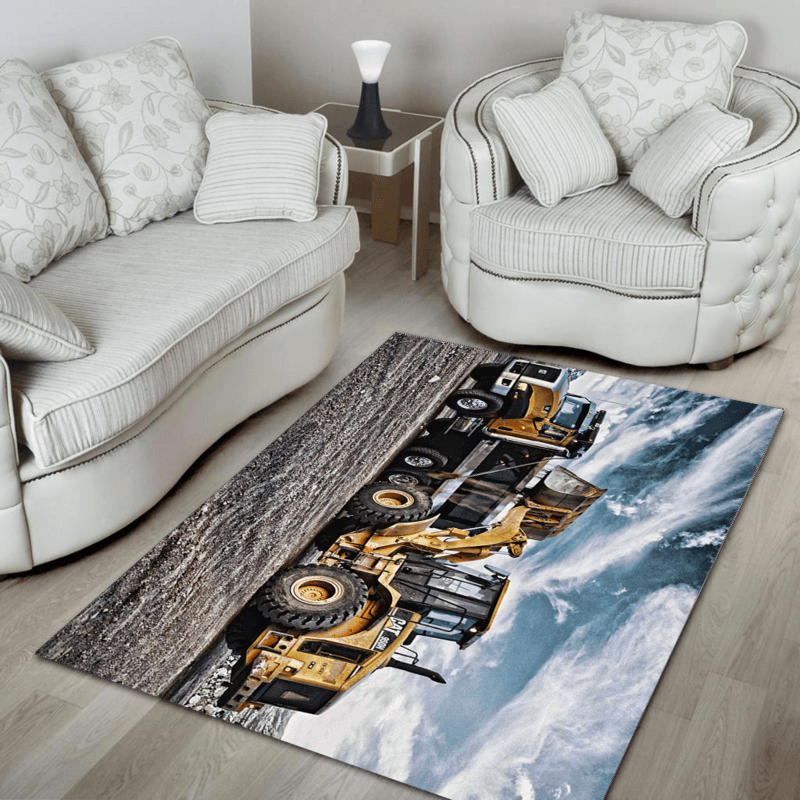 Heavy Equipment Area Rug 02478 Home Decor Bedroom Living Room Decor