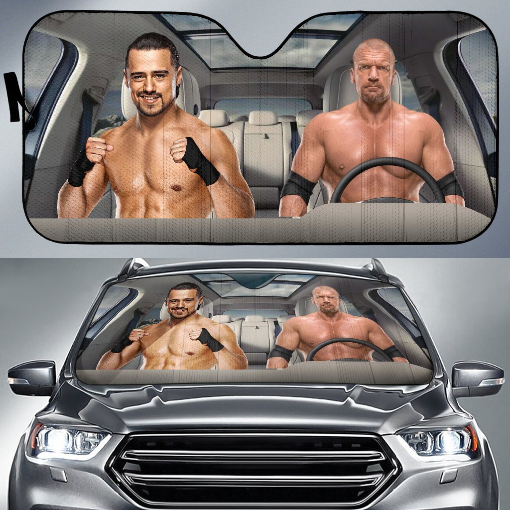 Hhh Vs Angel Garza Wwe Driving Auto Sun Shade