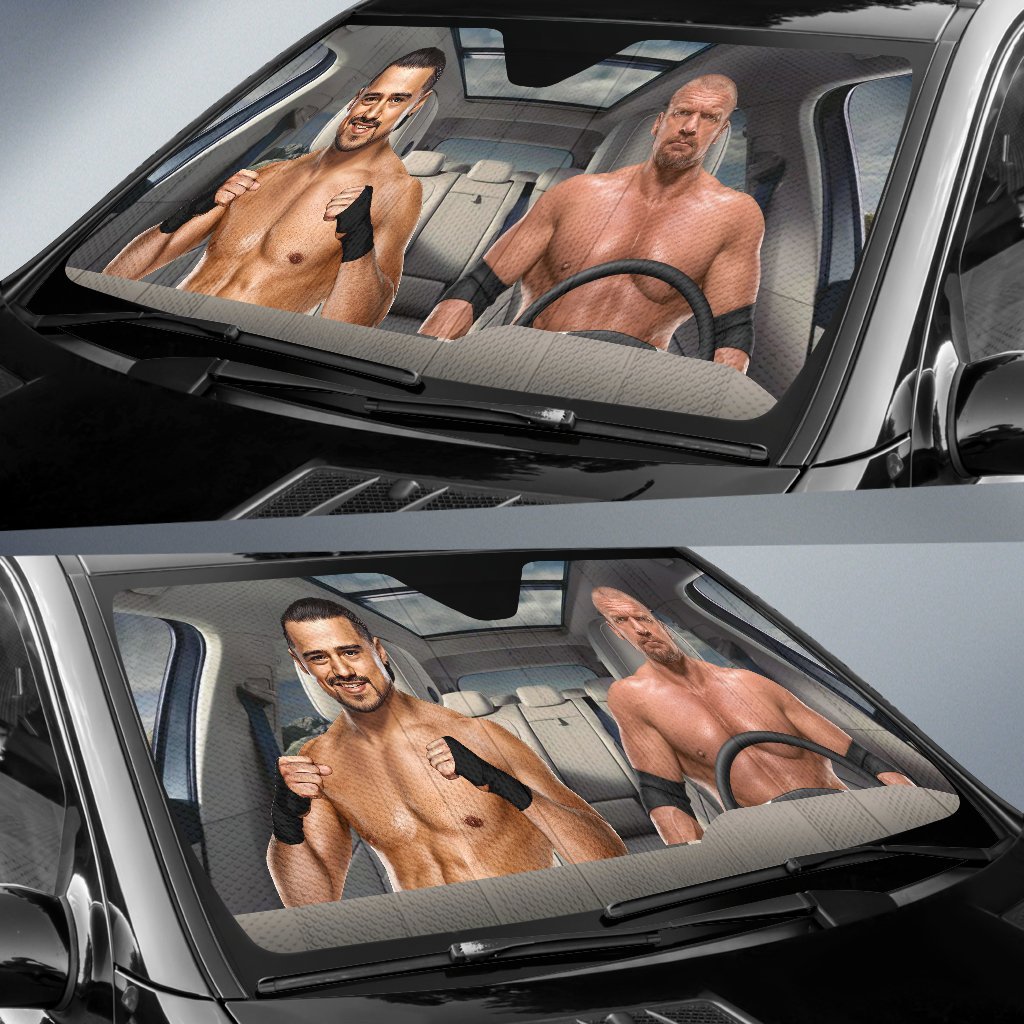 Hhh Vs Angel Garza Wwe Driving Auto Sun Shade