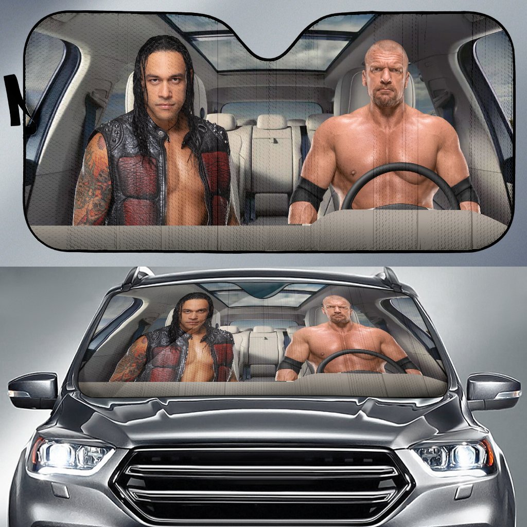 Hhh Vs Damian Priest Wwe Driving Auto Sun Shade